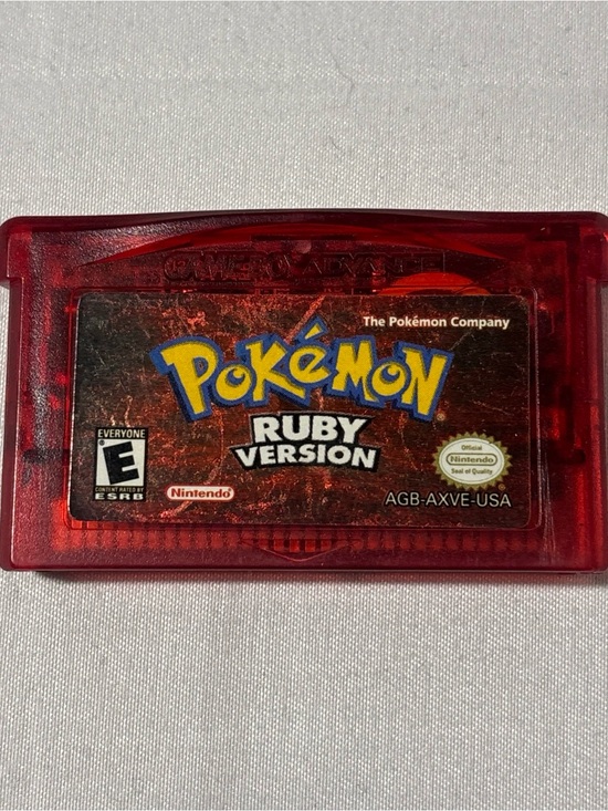 Nintendo Other - Authentic Nintendo Pokémon Ruby Version Game Cartridge - Translucent Red Tested